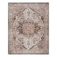 thumbnail image 1 of Crystal Print Soha Traditional Moroccan Brown Washable Indoor Area Rug, 5x7, 1 of 8