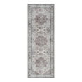 thumbnail image 1 of Crystal Print Soha Traditional Moroccan Gray Washable Indoor Area Rug, 2x6, 1 of 8