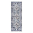 thumbnail image 1 of Crystal Print Soha Traditional Moroccan Multi Blue Washable Indoor Area Rug, 2x6, 1 of 8