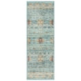 thumbnail image 1 of Crystal Print Tanis Traditional Moroccan Sage Non-Slip Washable Indoor Area Rug, 2x6 Runner, 1 of 9