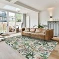 thumbnail image 1 of Crystal Print Thea Modern/ Contemporary Floral Sage Area Rug, 2x6, 1 of 2