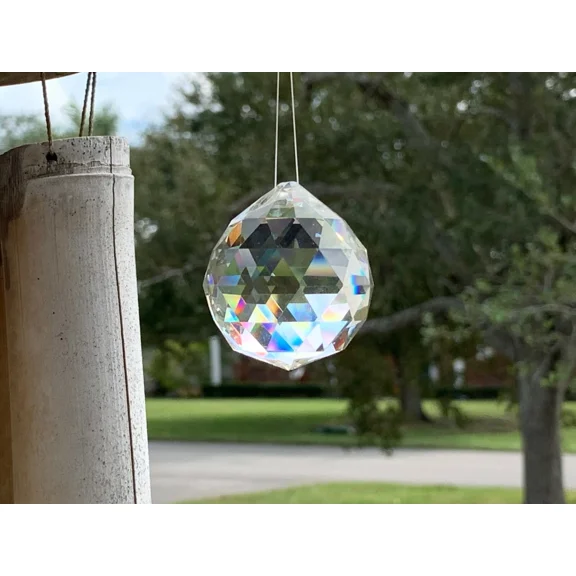 Crystal Prism Ball Globe Rainbow Maker Window Prisms Suncatcher 45Mm Us Seller!
