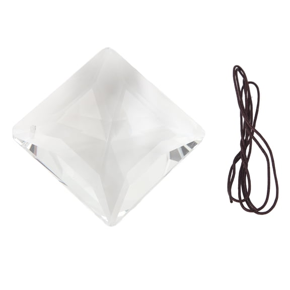 Crystal Prism Suncatcher for Window Hanging Ornament Faceted Crystal Prisms Pendant Rainbow Maker Prisms for Home Garden Decor Square