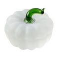 thumbnail image 1 of Crystal Pumpkin Figurine Art Glass Pumpkins for Decorating Harvest Glass Paperweight Fall Harvest Halloween, White, 1 of 6