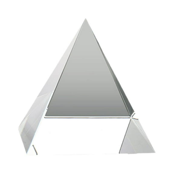 Crystal Pyramid Prism Dispersion Prism, Labs Equilateral Glass Pyramid Optical Crystal Rainbow Maker, Pyramid Prism Desk Ornament Home Decor Lens Triangle, Crystal Pyramid Craft Ornaments C5A7