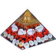 Crystal Pyramid Vastu For Home, Orgone Crystal Pyramid Showpieces - Rudraksha | For Home D cor Items, Office Table Decorative Items | Crystal Pyramid Showpieces For Positive Energy