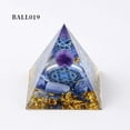thumbnail image 1 of Crystal Pyramids, Gaqring Natural Crystal Resin Ornaments, 1.97 Inch Triangular Pyramid for Meditation Home Decor Energy Healing Gift, 1 of 2
