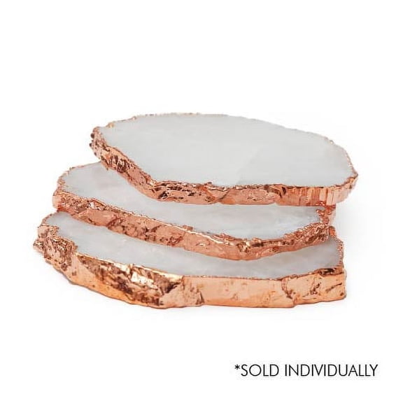 Crystal Quartz Coaster (Copper sides)