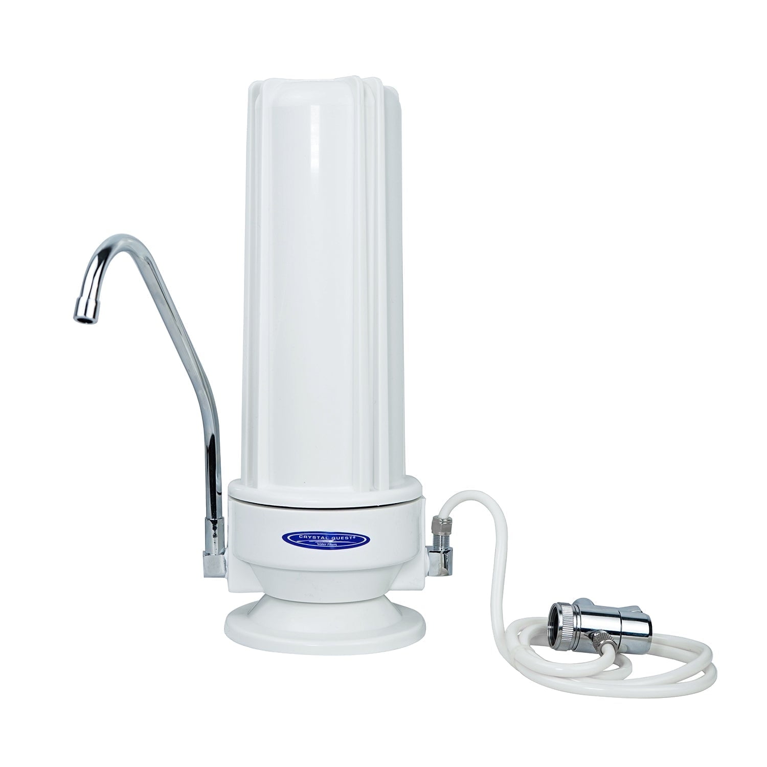 Crystal Quest Nitrate Removal | Smart Single Cartridge Countertop Water Filter System White (Polypropylene), New Condition