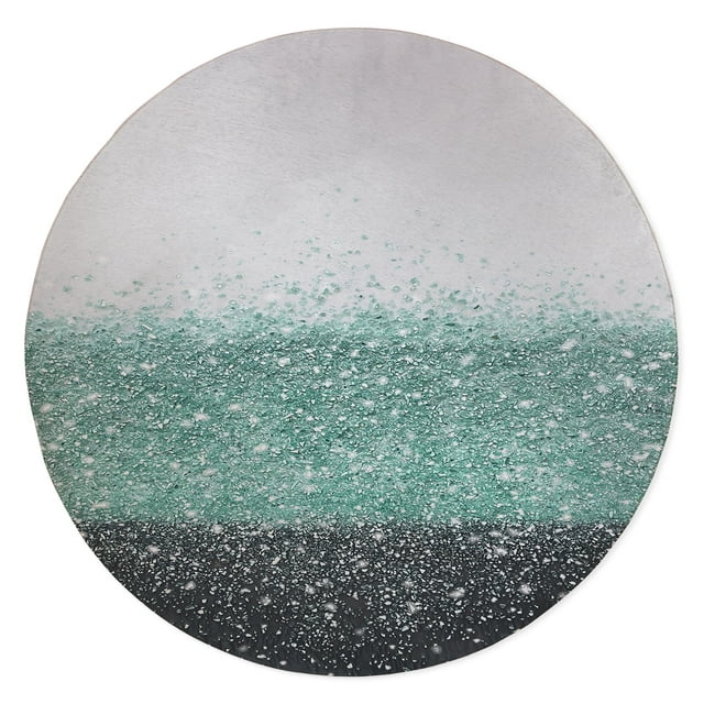 Crystal Rain Green Office Mat by Kavka Designs