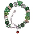 thumbnail image 1 of Crystal Red Channel Drop Green Christmas Bead Bracelet, 1 of 4