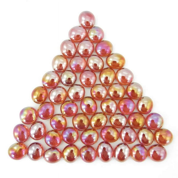 Crystal Red Iridized Gaming Stones 12 - 14mm (40 or More) Chessex