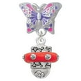 thumbnail image 1 of Crystal Red Spinner - Butterfly Charm Bead, 1 of 1