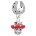 thumbnail image 1 of Crystal Red Spinner - Horseshoe Charm Bead, 1 of 1
