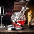 thumbnail image 1 of Crystal Red Wine Decanter Set - 360 °   Rotating Aerator Carafe, 1.5L Hand-Blown Glass with Gift Box for Wine Lovers, 1 of 6