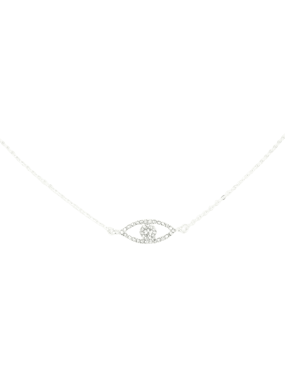Crystal Rhinestone Evil Eye Necklace