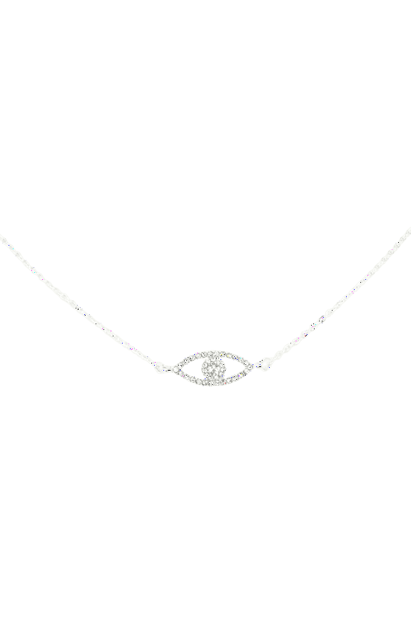 Crystal Rhinestone Evil Eye Necklace