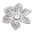 thumbnail image 1 of Crystal Rhinestone Flower Brooch, 1 of 2