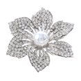 thumbnail image 1 of Crystal Rhinestone Flower Brooch, 1 of 2