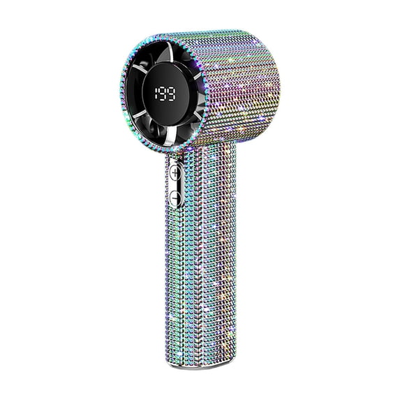 Crystal Rhinestone Hair Dryer – Professional Ionic with LCD Display 3 Heat/2 Speed – Lightweight Fast Drying for Salon & Home