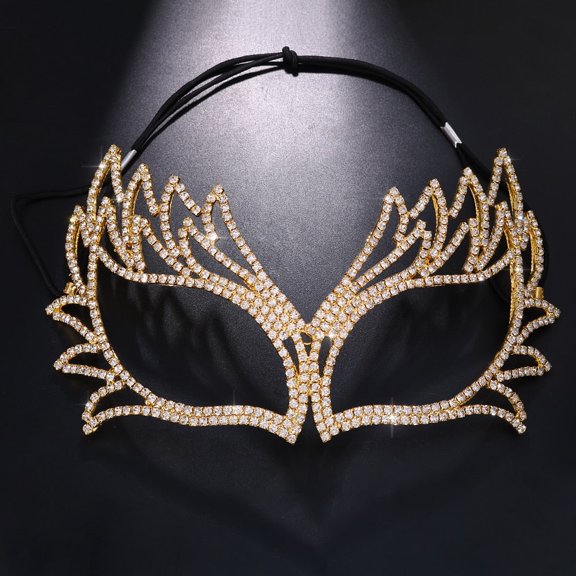 Crystal Rhinestone Masquerade Mask Holloween Mask Women Face Accessories Prom Party Mask Jewelry