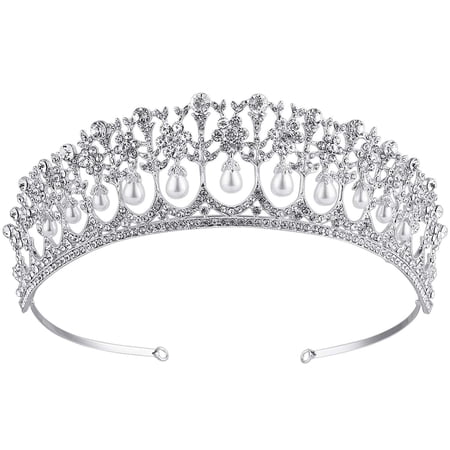 Crystal Rhinestone Queen Bride Tiara Crown,Vintage Bridal Birthday Prom Wedding Tiaras and Crowns,for Women Girl