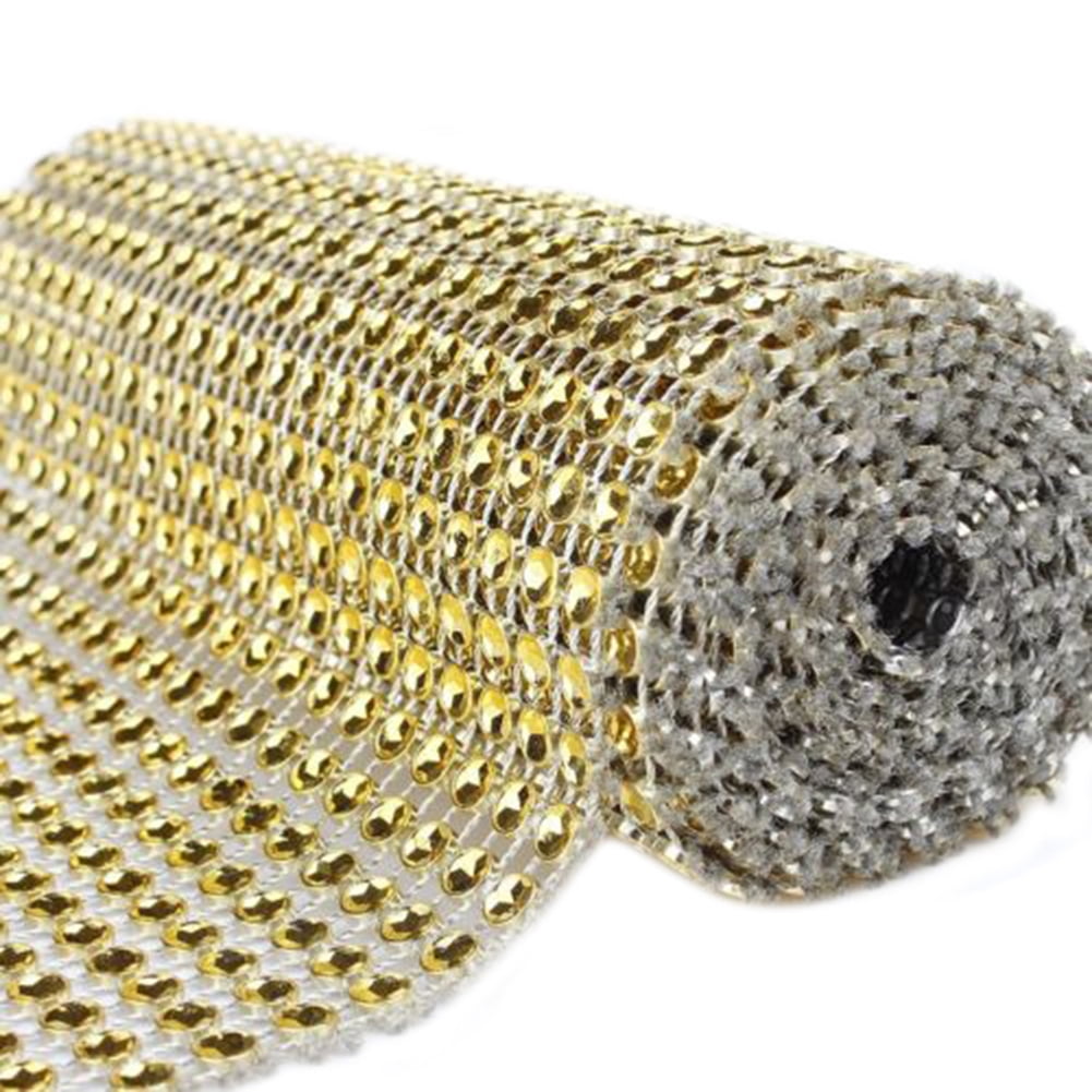 Ring Ribbon Top Crystal Rhinestone Ribbon 1 Yards Diamond Sparkling Bling Ribbons Roll ...
