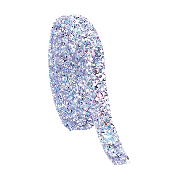 Crystal Rhinestone Ribbon Bling Diamond Ribbon Wrap Roll for Wedding Crafts DIY Resin Rhinestone Ribbons Self Adhesive Crystal Rhinestones Ribbon Stickers Birthday Cakes Decor