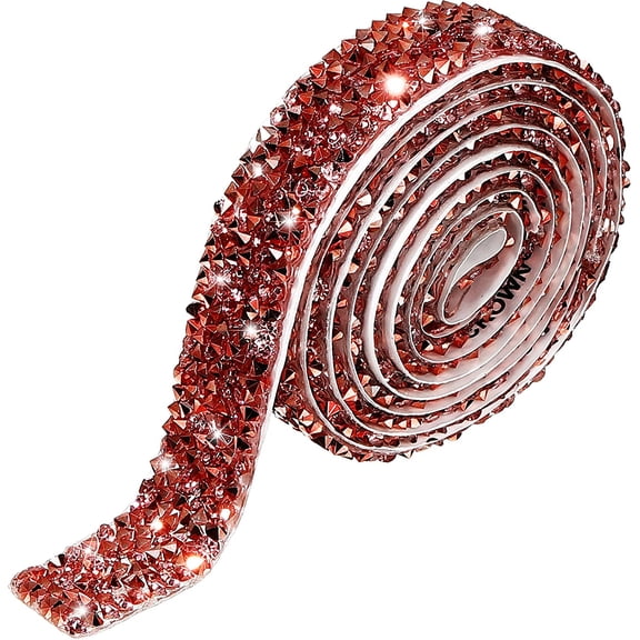 Crystal Rhinestone Ribbon Bling Diamond Ribbon Wrap Roll for Wedding Crafts DIY Resin Rhinestone Ribbons Self Adhesive Crystal Rhinestones Ribbon Stickers Birthday Cakes Decor