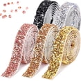 thumbnail image 1 of Crystal Rhinestone Ribbon Bling Diamond Ribbon Wrap Roll for Wedding Crafts DIY Resin Rhinestone Ribbons Self Adhesive Crystal Rhinestones Ribbon Stickers Birthday Cakes Decor, 1 of 7