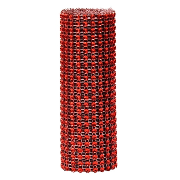 Crystal Rhinestone Ribbon Mesh 24 Rows Diamond Bling Wrap Roll For Wedding Cake Party And Diy Crafts