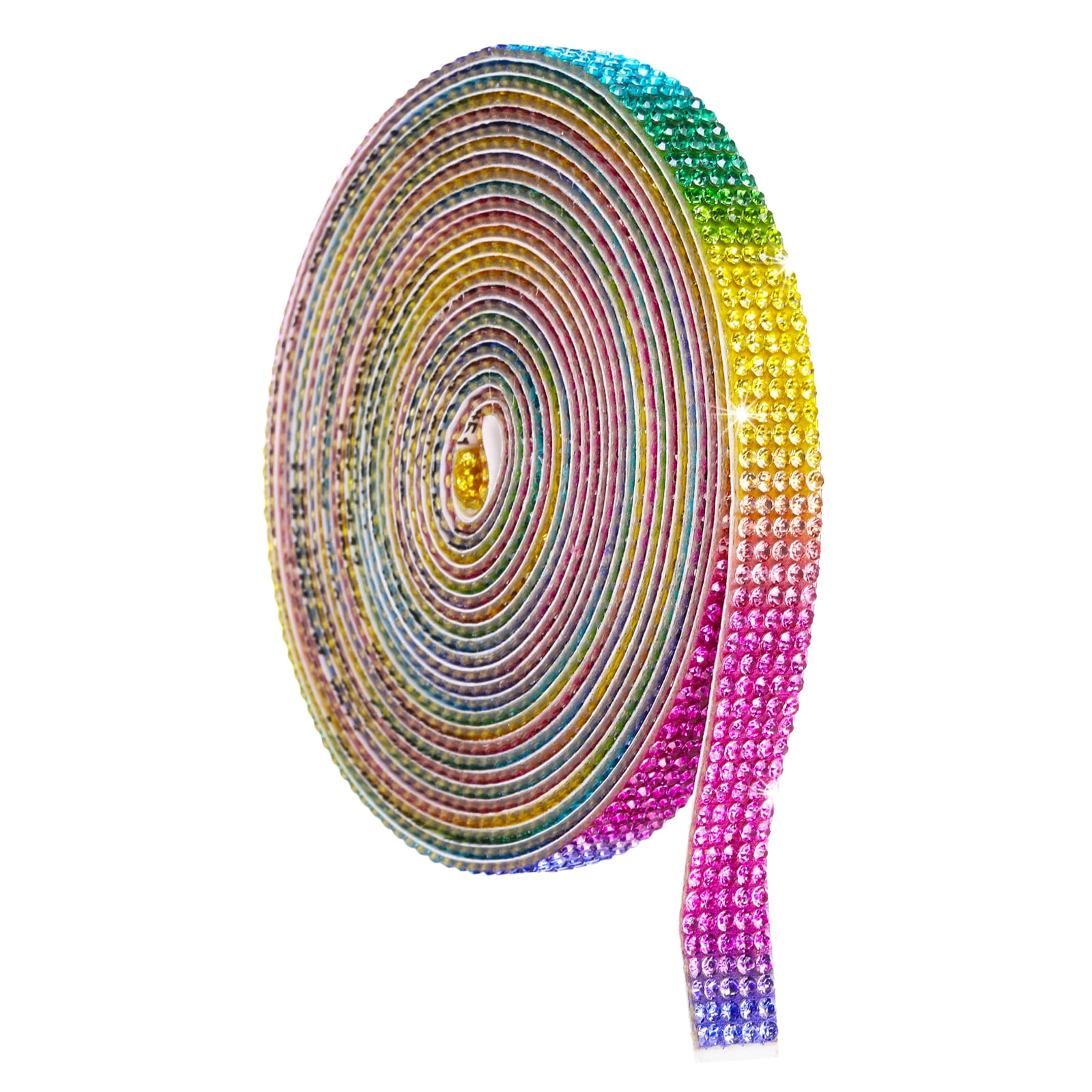 Crystal Rhinestone Ribbon Roll, 5 Rows of 4 Yard Self Adhesive Crystal ...