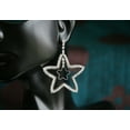 thumbnail image 1 of Crystal Rhinestone Star Earrings Open Center Dangle Silver Star Earrings, 1 of 10