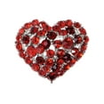 thumbnail image 1 of Crystal Rhinestone Valentine Heart Love Brooch Pin, Red, 1 of 5