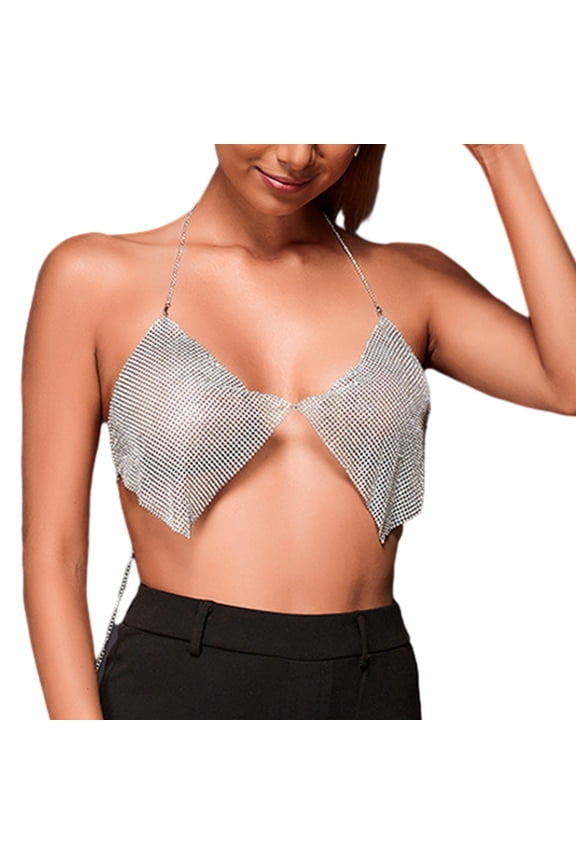 Crystal Rhinestones Body Jewelry Fashion Bikini Chain Crystal Underwear Bra Designs Beaches Body Chains