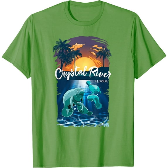Crystal River Florida Manatees Vacation Souvenir Manatee Softstyle Unisex T-Shirt Men Women Kids,Lime Color,Size 4T