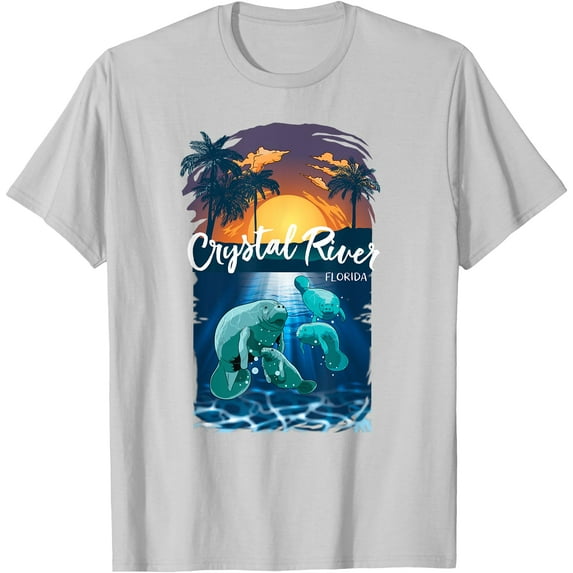 Crystal River Florida Manatees Vacation Souvenir Manatee Softstyle Unisex T-Shirt Men Women Kids