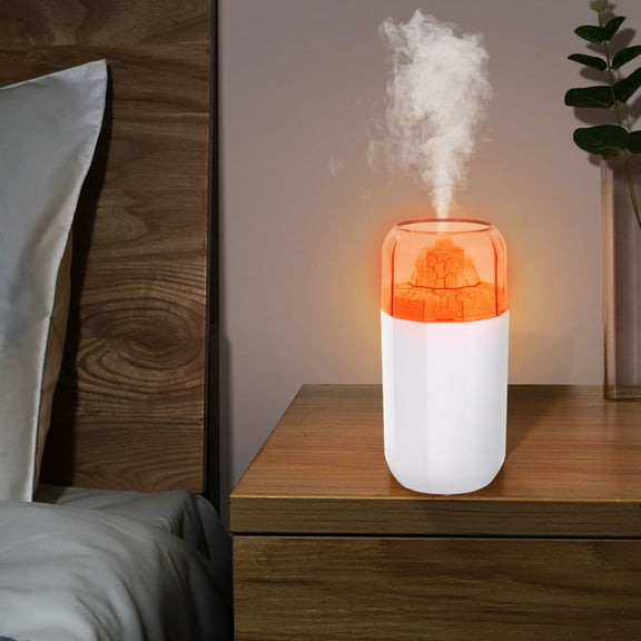 Crystal Rock Essential Oil Diffuser Desktop Mute, Aromatherapy Humidifier with 7 Color Night Light, Purifying Cool Mist Sprayer for Home Bedroom Yoga Studio