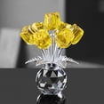 thumbnail image 1 of Crystal Rose Bouquet Decorative Ornament Glass Flower Arrangement Home Decor Gift for Anniversary Wedding Valentine's Day Party Centerpiece Tabletop Shelf Display Romantic Gift Idea, 1 of 7