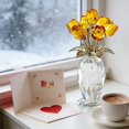 thumbnail image 1 of Crystal Rose Bouquet in Vase, 5.6 Inch Tall Red Crystal Flower Arrangement, Valentine's Day Gift for Wife, Mother, Girlfriend, Elegant Desk Decor, Office Home Shelf Display, Anniversary Keepsake, 1 of 7