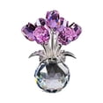 thumbnail image 1 of Crystal Rose Figurine with Vase, Exquisite Romantic Glass Rose Flower Gifts for Women - Wedding Party Collectible Figurines Home Table Centerpiece Decorations, 1Pc, Multicolor(Purple,3x1.5x4.1"), 1 of 7