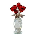 thumbnail image 1 of Crystal Rose Figurine with Vase 14cm Romantic Glass Rose Flower Gifts for Women - Wedding Party Collectible Figurines Home Decorations (Red), 1 of 6