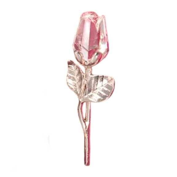 Crystal Rose Flowers Crystal Rose Flower Glass Red Flowers Forever Flowers Roses Eternal Flower Rose Figurine Decorative Home Decor Ornament for Valentines Day Party