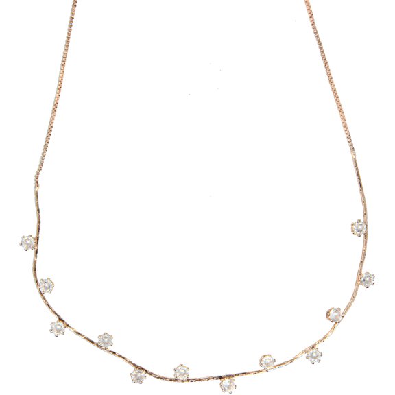 Stunning Crystal in Rose Gold - 16.5-18.5" Cubic Zirconia Necklace