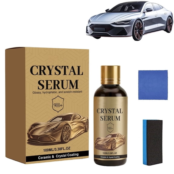 Crystal Serum Ceramic Car Coating Kit, 9H+ Crystal Serum for Car Detailing, Reduces Wear, Suitable For Automotive Repair And Protection