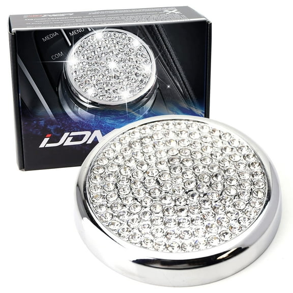 Crystal Silver Chrome Interior Center Console iDrive Multimedia Controller Decor Cover For BMW F-Chassis 1 2 3 4 5 6 7 Series X3 X4 X5 X6, etc