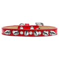 thumbnail image 1 of Crystal & Silver Spikes Dog Collar, Red Ice Cream - Size 12, 1 of 1