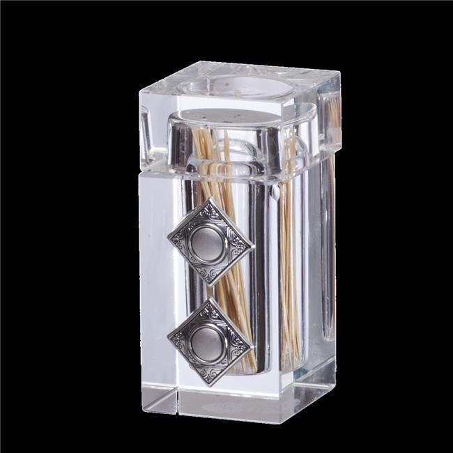 Crystal & Silver Tooth Pick Holder