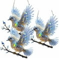 thumbnail image 1 of Crystal Sky Bluebird Stained Art Ornament (8 Inches), Stained Glass Birds for Window, Crystal Acrylic Birds Hanging Suncatcher, Double-Sided Appeal for Window/Indoor/Gardens, 1 of 8