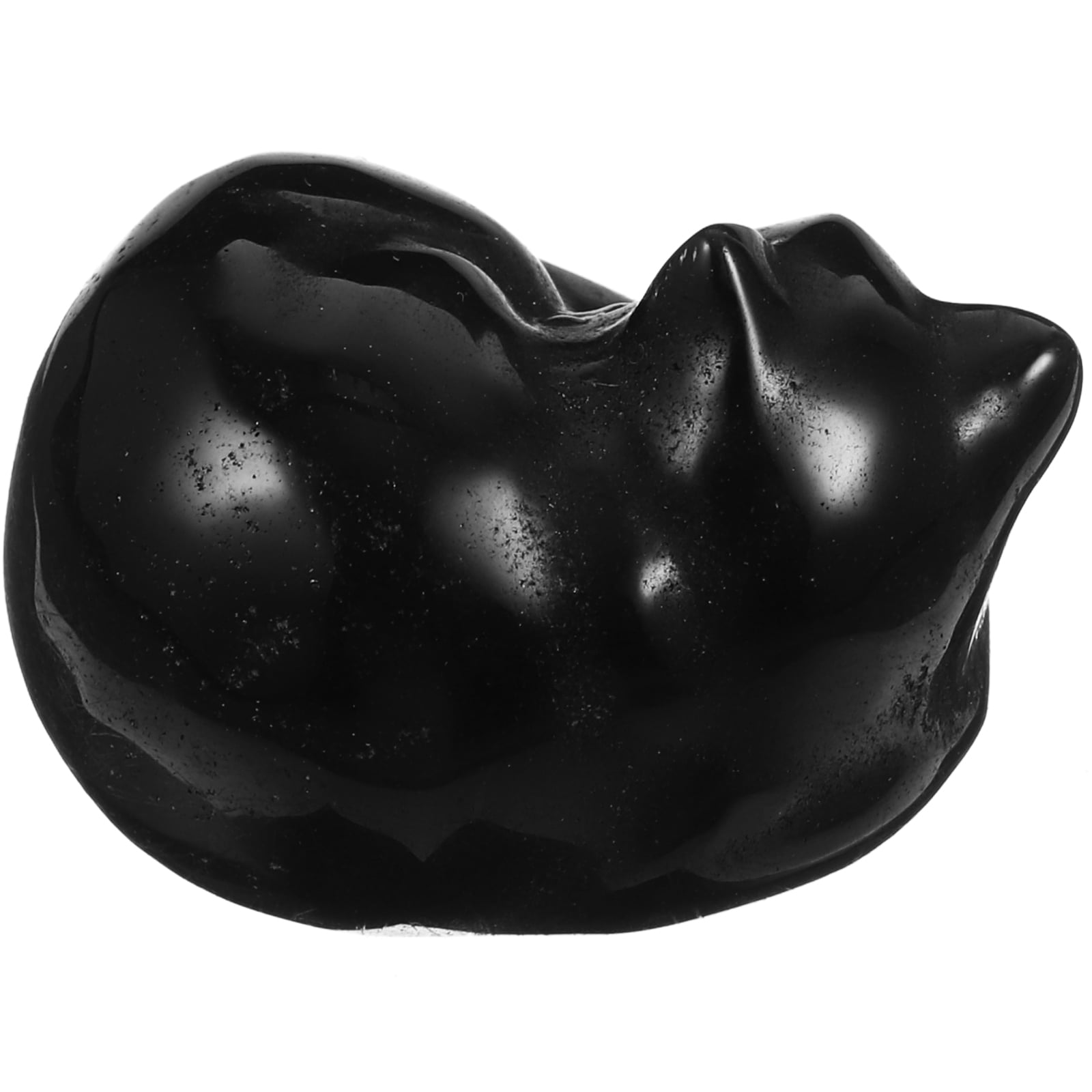Crystal Sleeping Cat Ornaments Miniature Cartoon Statues Office Desk